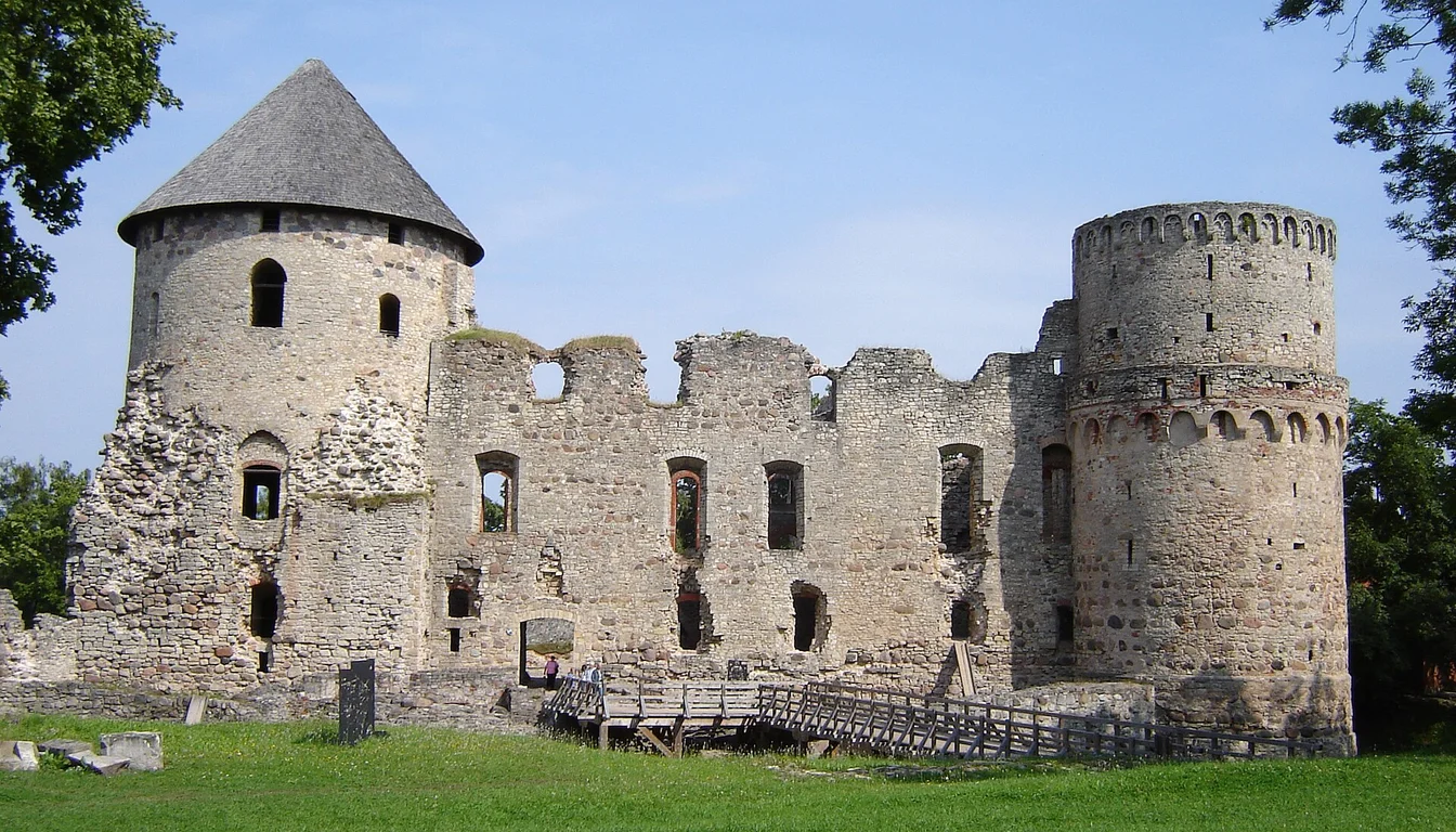 Medieval castle ruins at Cesis in Latvia